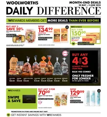 Woolworths Gauteng, Northern Cape, Limpopo, Mpumalanga, Free State & North West : Daily Difference (20 May - 02 June 2024)