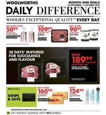 Woolworths Gauteng, Northern Cape, Limpopo, Mpumalanga, Free State & North West : Daily Difference (23 September - 06 October 2024)