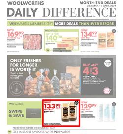 Woolworths Gauteng, Northern Cape, Limpopo, Mpumalanga, Free State & North West : Daily Difference (25 March - 07 April 2024), page 1