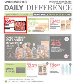 Woolworths Gauteng, Northern Cape, Limpopo, Mpumalanga, Free State & North West : Daily Difference (25 March - 07 April 2024), page 1