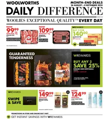 Woolworths Gauteng, Northern Cape, Limpopo, Mpumalanga, Free State & North West : Daily Difference (26 August - 08 September 2024)