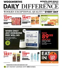 Woolworths Gauteng, Northern Cape, Limpopo, Mpumalanga, Free State & North West : Daily Difference (24 March - 06 April 2025)