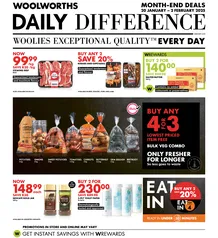 Woolworths Gauteng, Northern Cape, Limpopo, Mpumalanga, Free State & North West : Daily Difference (20 January - 02 February 2025)