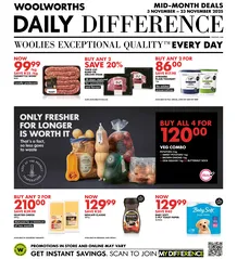 Woolworths Gauteng, Northern Cape, Limpopo, Mpumalanga, Free State & North West : Daily Difference (03 November - 23 November 2025)