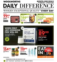 Woolworths Gauteng, Northern Cape, Limpopo, Mpumalanga, Free State & North West : Daily Difference (24 February - 09 March 2025)