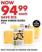Bulk Cheese Slices-400g Each