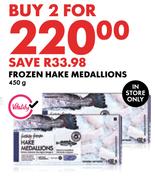 Frozen Hake Medallions-For 2 x 450g