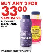 Flavoured Milkshakes-For Any 2 x 275ml