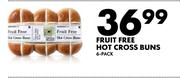 Fruit Free Hot Cross Buns 6 Pack