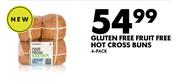 Gluten Free Fruit Free Hot Cross Buns 4 Pack