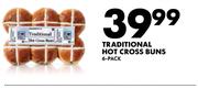 Traditional Hot Cross Buns 6 Pack