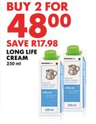 Long Life Cream-For 2 x 250ml