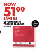 Ceylon Blend Tagless Teabags 102 Pack