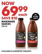 Marinade Sauces-750ml Each