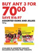 Gums & Jellies Assorted-For Any 3 x 125g