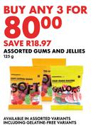 Assorted Gums & Jellies-For Any 3 x 125g