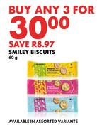 Smiley Biscuits-For Any 3 x 60g