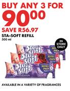 Sta Soft Refill-For Any 3 x 500ml