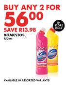 Domestos-For Any 2 x 750ml