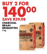 Braai Charcoal Briquettes-For 2 x 5Kg
