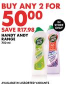Handy Andy Range-For Any 2 x 750ml