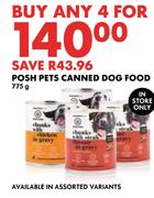 Posh Pets Canned Dog Food-For Any 4 x 775g