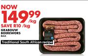 Grabouw Boerewors Bulk-Per Kg