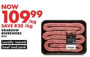 Grabouw Boerewors Bulk-Per Kg