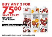 100% Fruit Juice Blends-For Any 3 x 1L