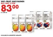 100% Fruit Juice Blends-For Any 2 x 6x200ml