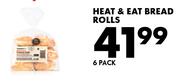 Heat & Eat Bread Rolls-6's Pack