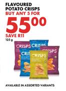 Flavoured Potato Crisps-For Any 5 x 125g