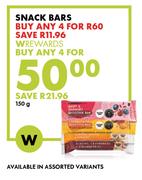 Snack Bars-For Any 4 x 150g