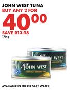 John West Tuna-For Any 2 x 170g