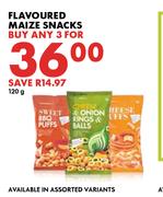 Flavoured Maize Smacks-For Any 3 x 120g