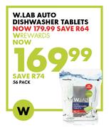 W.Lab Auto Dishwasher Tablets-56's Per Pack