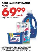 Omo Laundry Range-2kg/ 1.5L/ 17 Capsules Each