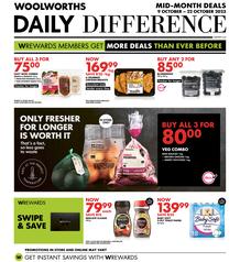 Woolworths Western Cape & Eastern Cape : Daily Difference (09 October - 22 October 2023)
