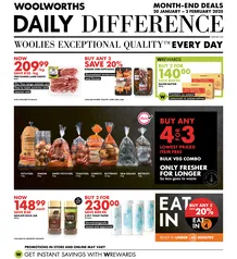 Woolworths Western Cape & Eastern Cape : Daily Difference (20 January - 02 February 2025)