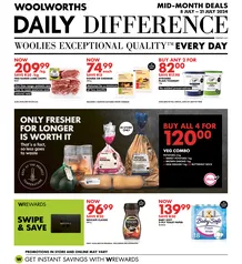 Woolworths Western Cape & Eastern Cape : Daily Difference (08 July - 21 July 2024)