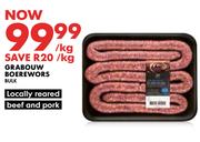 Grabouw Boerewors Bulk-Per Kg