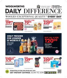 Woolworths Western Cape & Eastern Cape : Daily Difference (04 May - 24 May 2026)