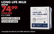 Long Life Milk-6 x 1L Box