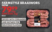 Farmstyle Braaiwors-Per Kg