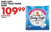 Baby Soft 2-Ply Toilet Paper-18's Pack