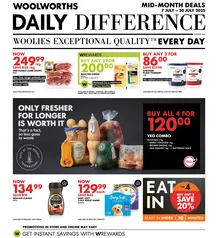 Woolworths Western Cape & Eastern Cape : Daily Difference (07 July - 20 July 2025)