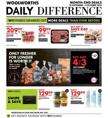 Woolworths Western Cape & Eastern Cape : Daily Difference (25 September - 8 October 2023)