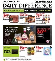 Woolworths Western Cape & Eastern Cape : Daily Difference (05 February - 25 February 2024)