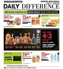 Woolworths Western Cape & Eastern Cape : Daily Difference (20 May - 02 June 2024)
