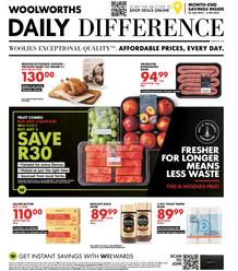 Woolworths Western Cape & Eastern Cape : Daily Difference (24 January - 04 February 2022)